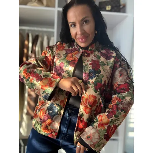 Kvetovaná bomber bunda RAHILA veľkosť: one size