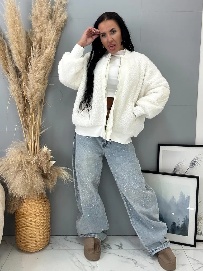 Uzlíkový sveter v štýle bombery RENEE+