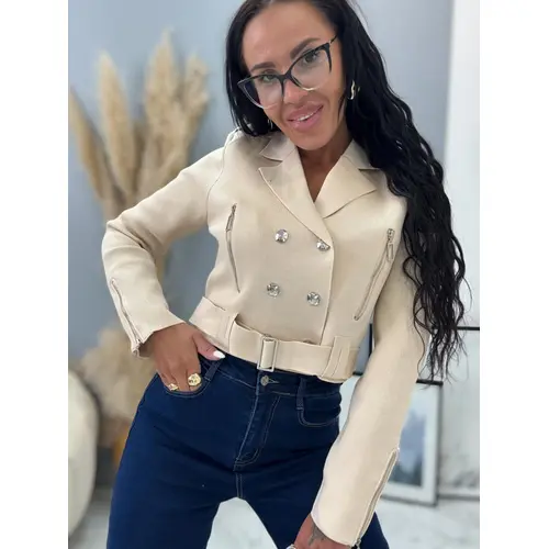 Elegantný kabát zdobený striebornými gombíkmi COLETTE+ veľkosť: one size