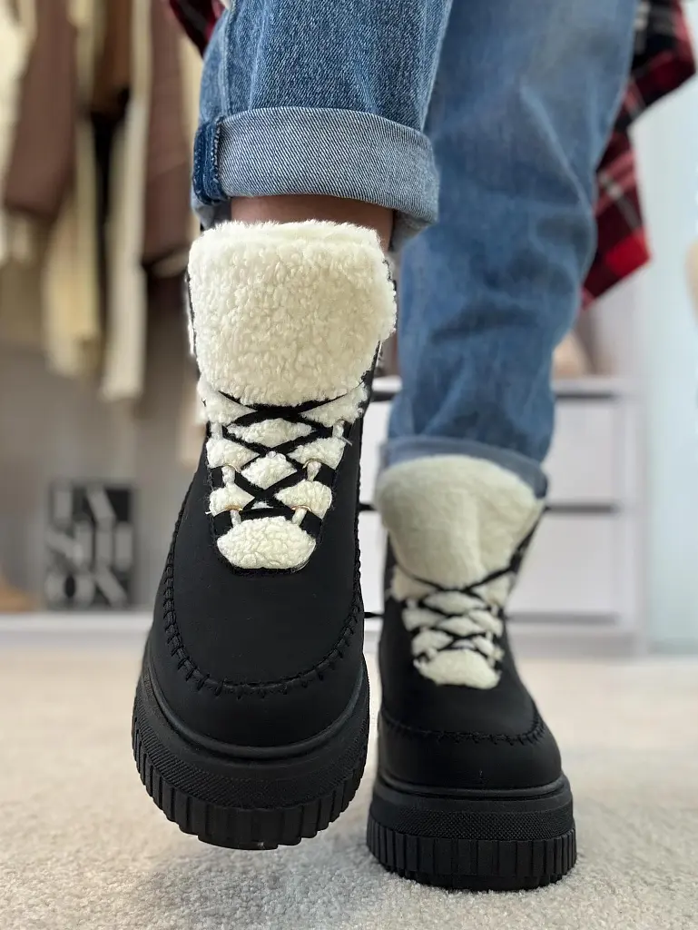 Zateplené platformové členkové tenisky SADIA - next