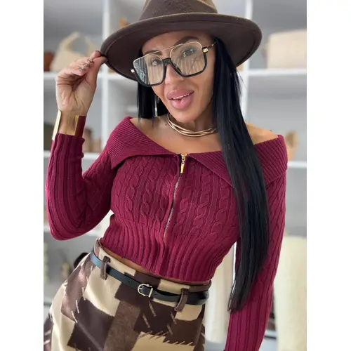 Pletený crop top TALDORA veľkosť: one size Pletený crop top TALDORA veľkosť: one size