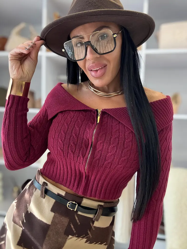 Pletený crop top TALDORA