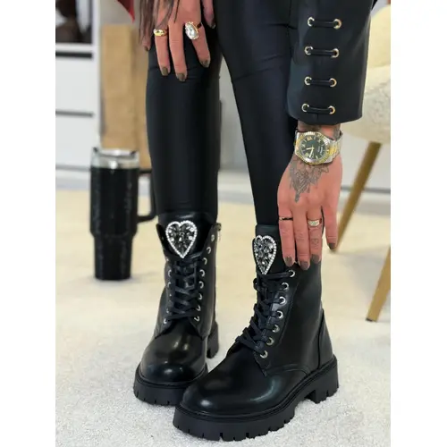 Šnúrovacie čižmy zdobené kamienkami HAIFA+ veľkosť: 36