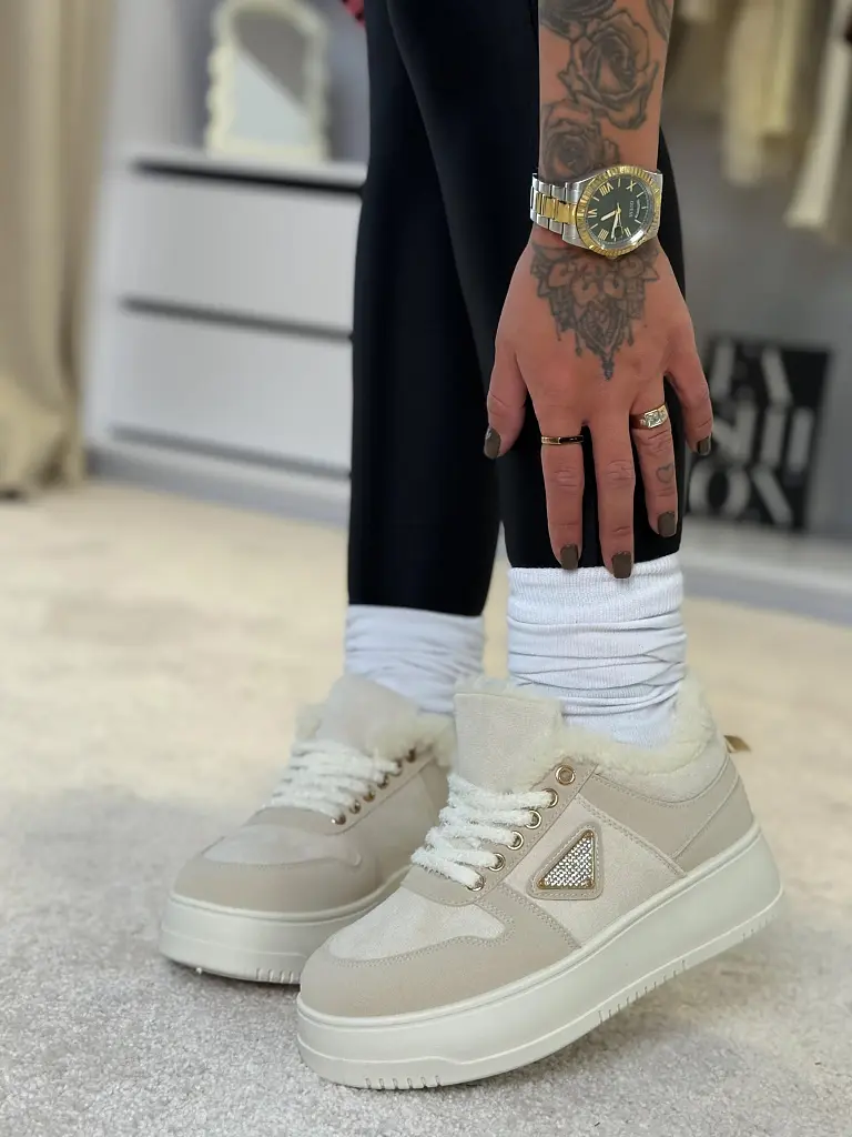 Platformové teddy tenisky KLARYSA - next