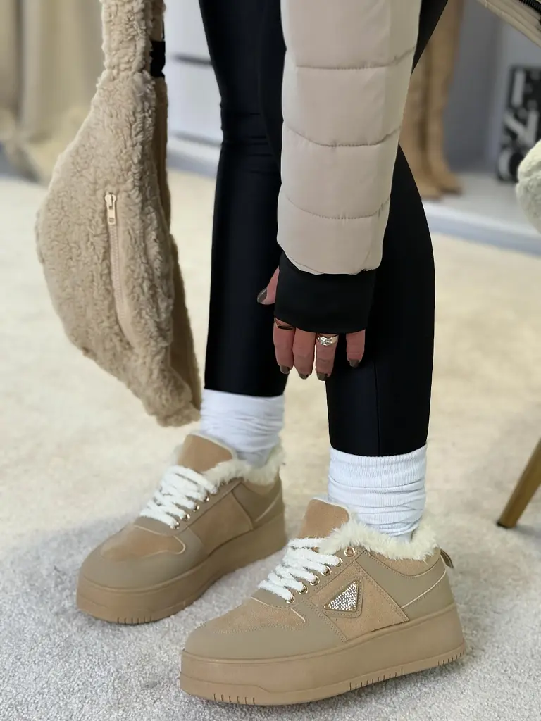 Platformové teddy tenisky KLARYSA - next