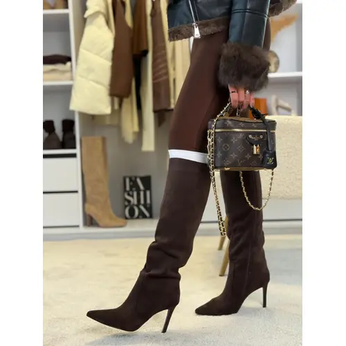 Semišové vysoké čižmy CHRISTA veľkosť: 39