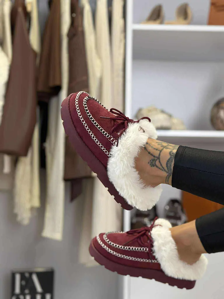 Teplé semišové topánky VILENA-