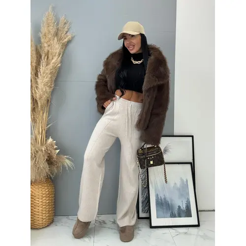 Pletené wide leg nohavice MAVIRA veľkosť: one size