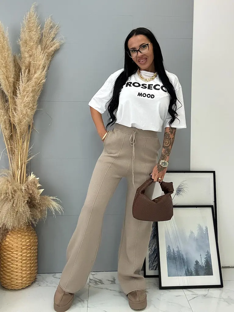 Pletené wide leg nohavice MAVIRA - next