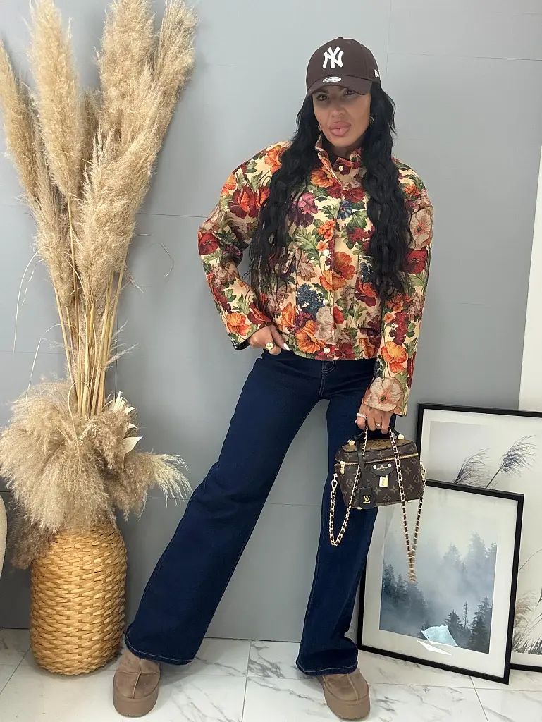 Kvetovaná bomber bunda RAHILA