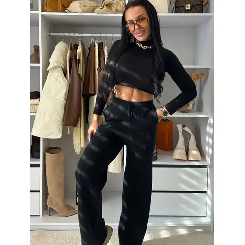 Pletené wide leg nohavice MAVIRA veľkosť: one size