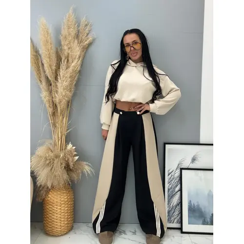 Dámske čierne zvonové nohavice SIDNEY veľkosť: one size