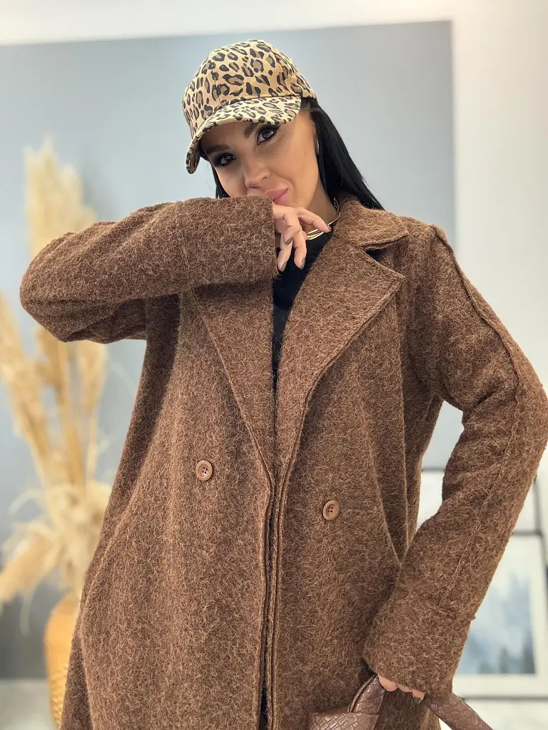 Dlhý uzlíkový kabát LYSARA