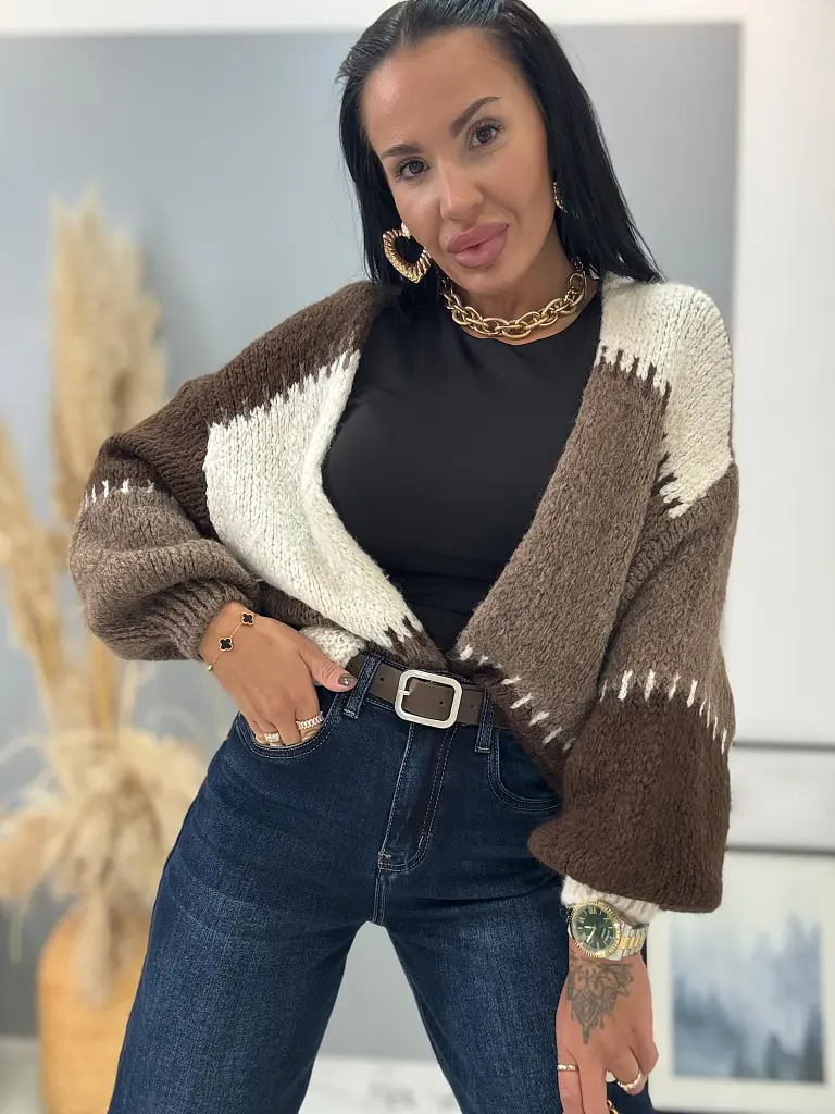 Mäkký kardigán s otvoreným strihom ARDENA