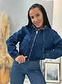 Denim bomber kabát s kapucňou ZEINA