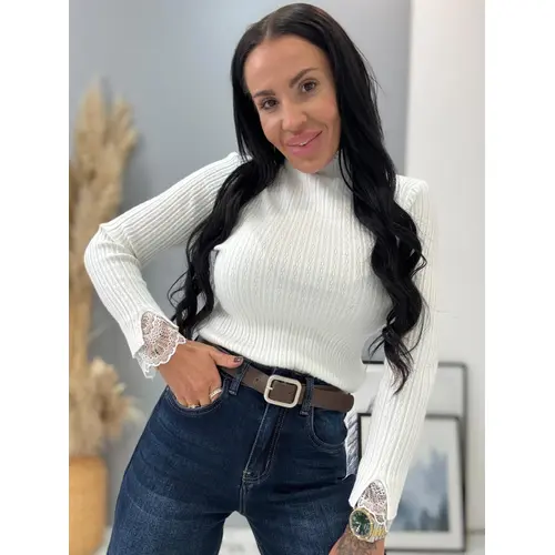 Dámsky rolák s čipkou MEGGY veľkosť: one size Dámsky rolák s čipkou MEGGY veľkosť: one size