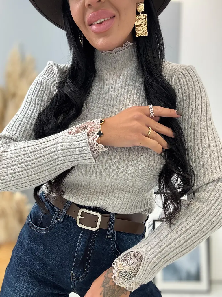 Dámsky rolák s čipkou MEGGY - next