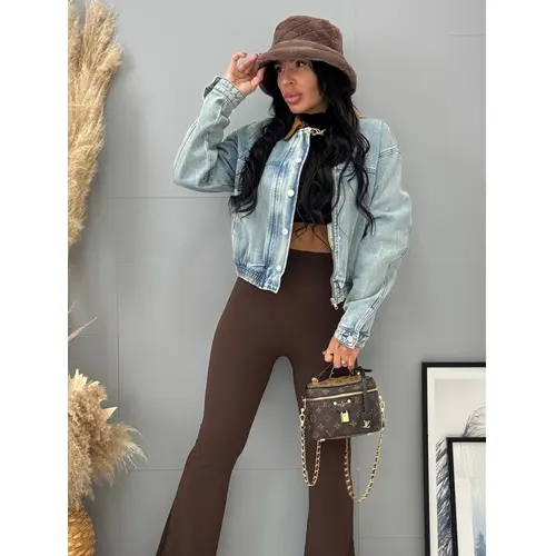 Denim bomber kabát TRISHA veľkosť: L Denim bomber kabát TRISHA veľkosť: L