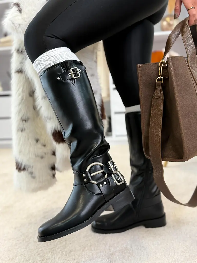 Čierne vysoké čižmy KACEY- - next