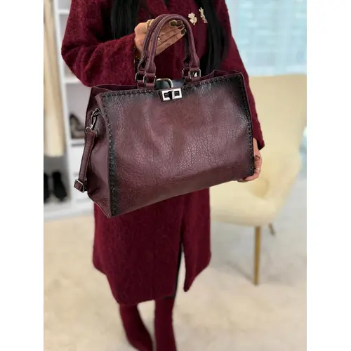 Maxi dámska kabelka CELMIRA veľkosť: farba: wine