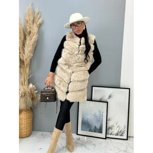 Kožená vesta s kožušinou PENNIA veľkosť: one size