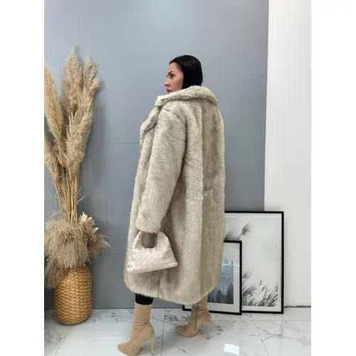 Kožušinová bunda s opaskom MIRANA veľkosť: one size