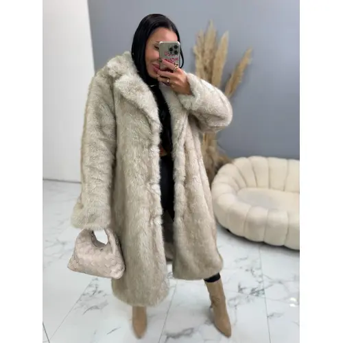 Kožušinová bunda s opaskom MIRANA veľkosť: one size