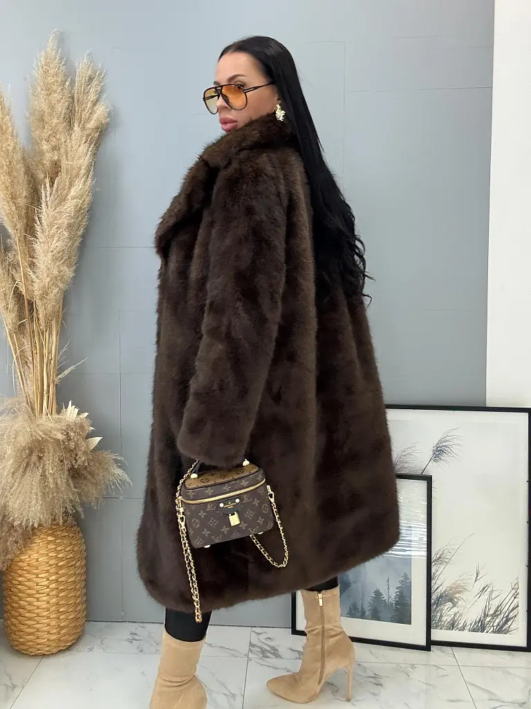 Kožušinová bunda s opaskom MIRANA - next