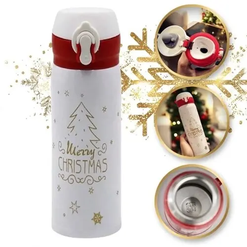 Vianočná termoska - 350 ml farba: white
