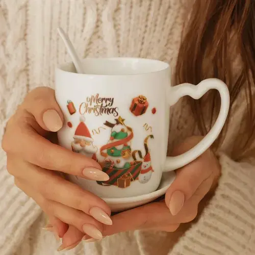 Vianočný hrnček v darčekovom balení farba: white