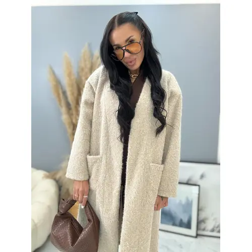 Uzlíkový kabát s otvoreným strihom a opaskom ELSE veľkosť: one size