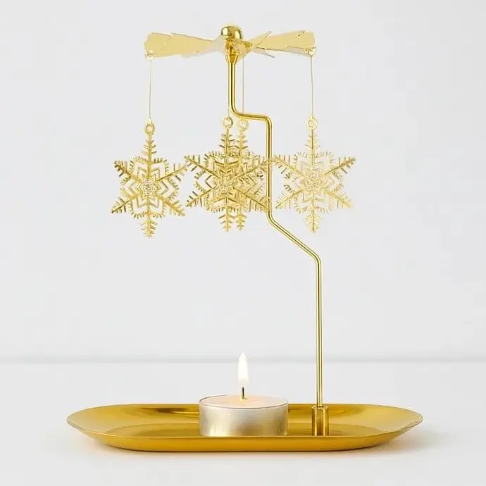 Vianočný rotačný svietnik - snehovými vločkami - next