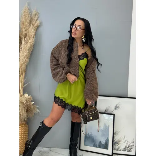 Saténové šaty so čipkou LAYLAH veľkosť: one size