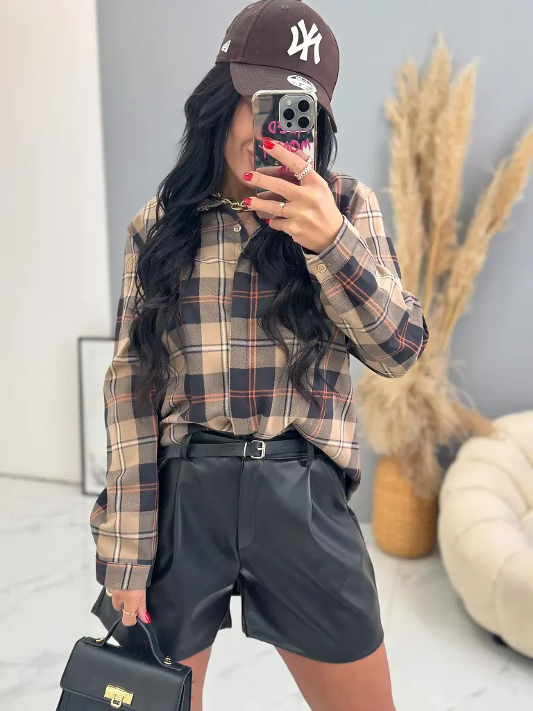 Asymetrická károvaná košeľa CYRENE - next