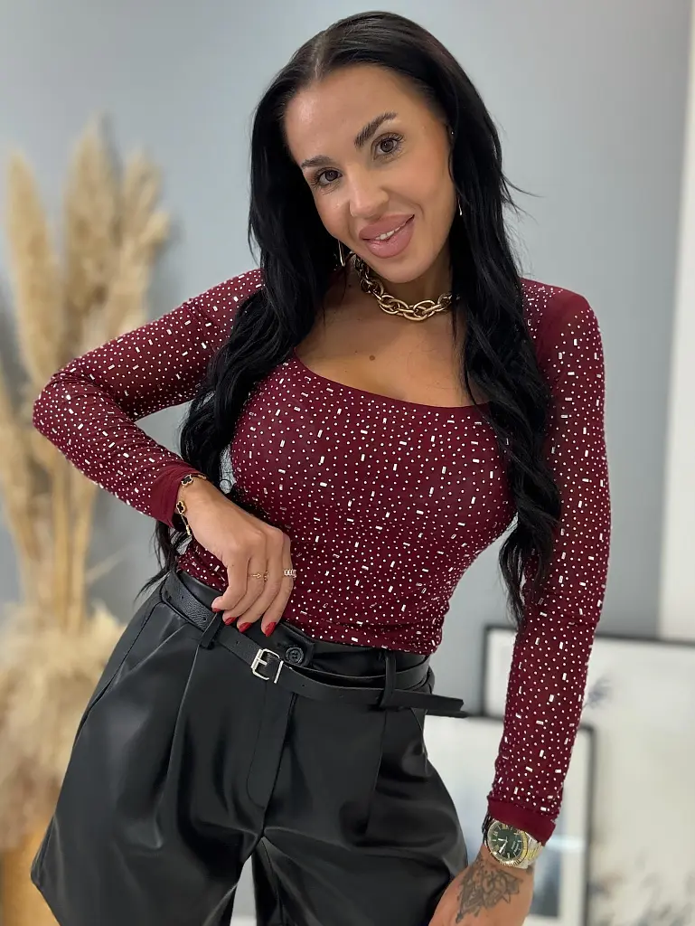 Šifónové tričko s kamienkami SHARITA