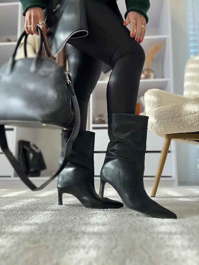 Čierne dámske čižmy NIKIA