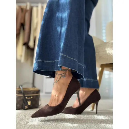 Semišové hnedé lodičky BERNISS veľkosť: 36