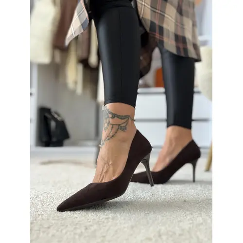 Semišové hnedé lodičky BERNISS veľkosť: 37