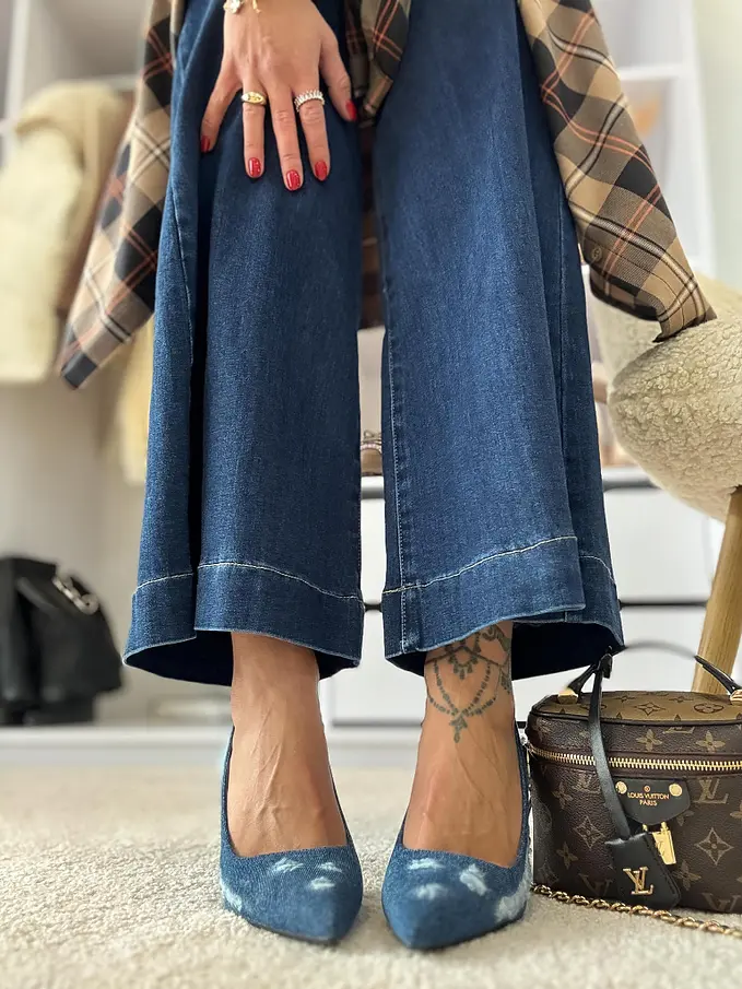 Elegantné denim lodičky EUDORA+