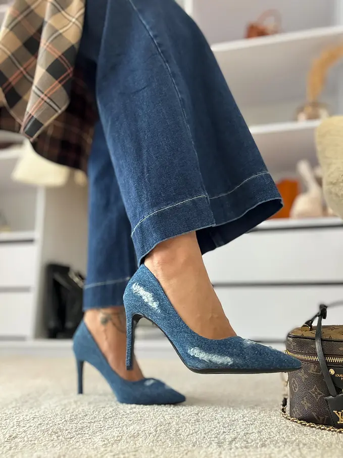 Elegantné denim lodičky EUDORA+