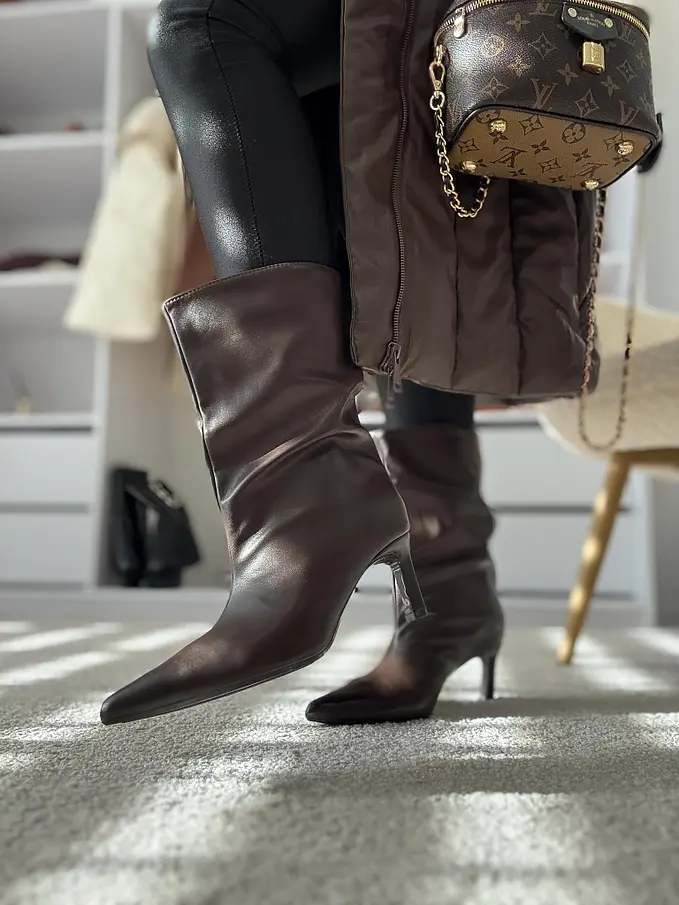 Hnedé dámske čižmy NIKIA