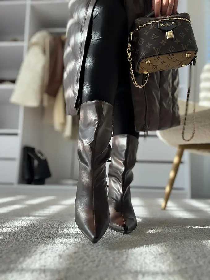 Hnedé dámske čižmy NIKIA