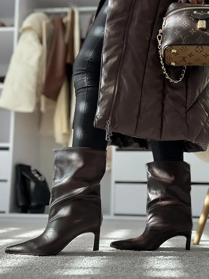 Hnedé dámske čižmy NIKIA