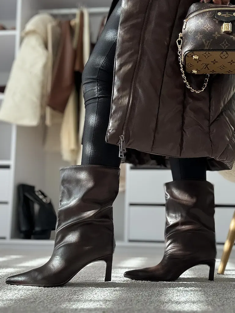 Hnedé dámske čižmy NIKIA