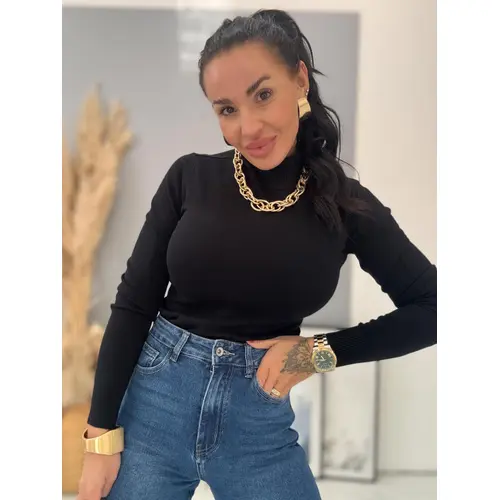 Rolákový basic pulóver JORENA veľkosť: one size