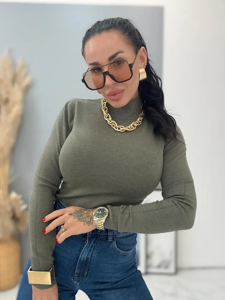 Rolákový basic pulóver JORENA - next