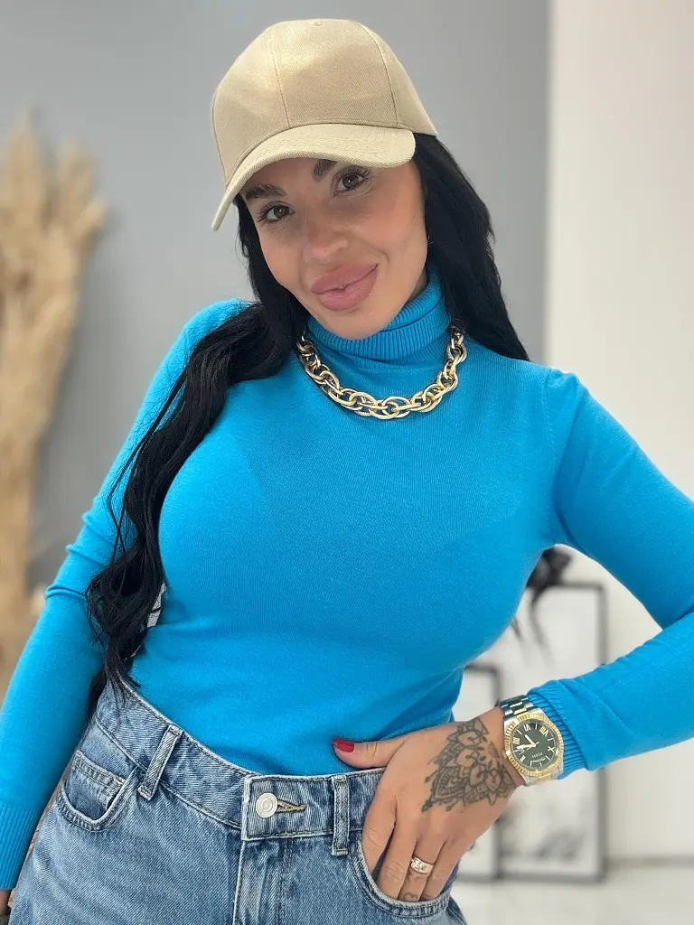 Rolákový basic pulóver JASNIRA