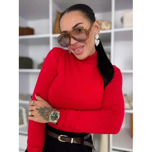 Rolákový basic pulóver JORENA veľkosť: one size