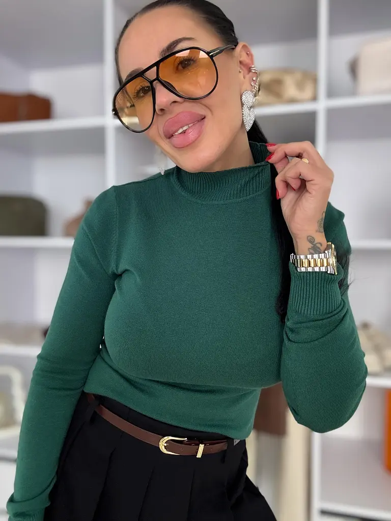 Rolákový basic pulóver JORENA - next