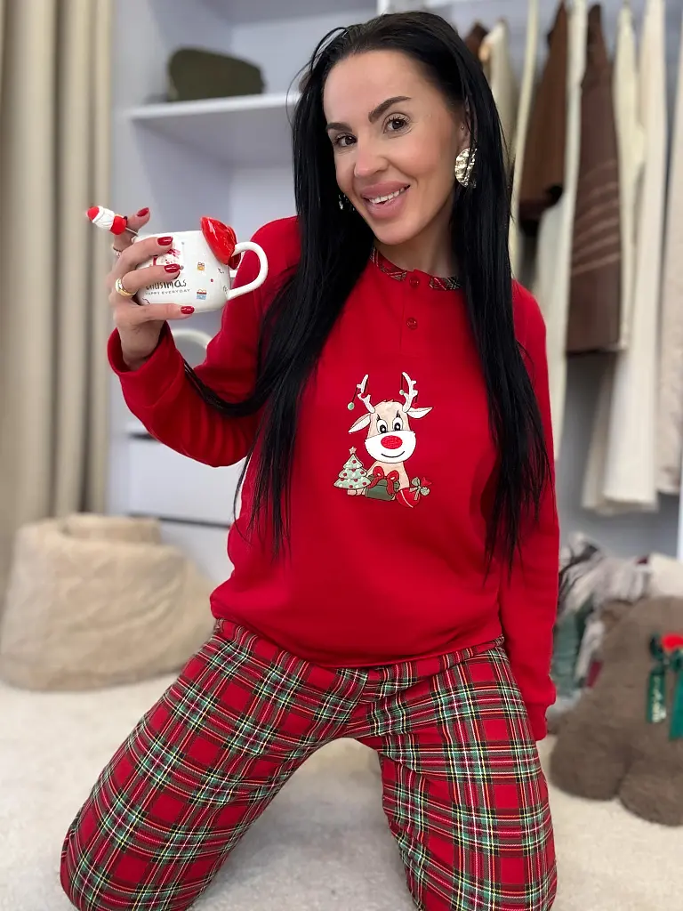Dámske teplé pyžamo VIANOČNÝ SOB